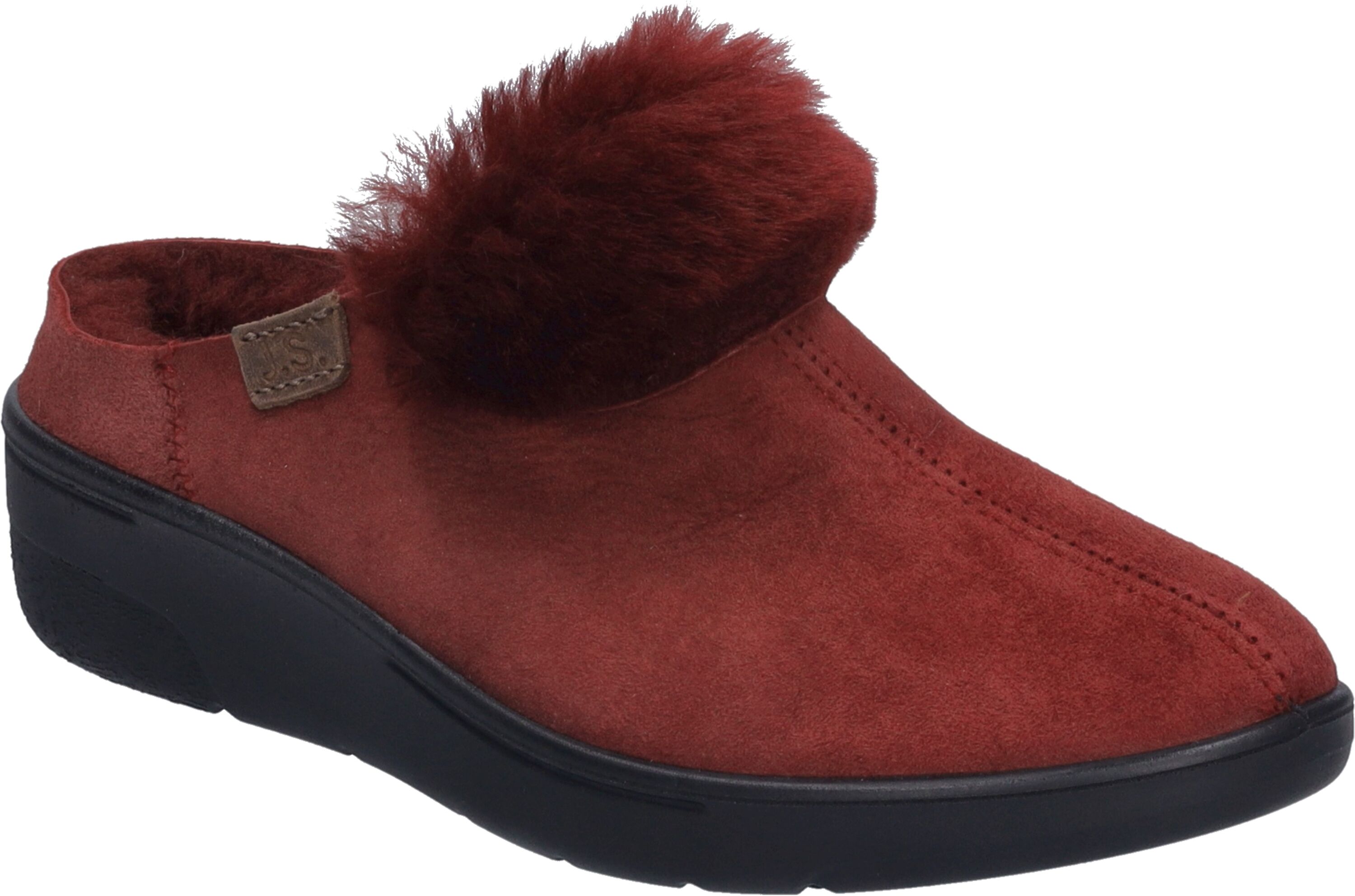 Hausschuh JOSEF SEIBEL "Tara 05, carmin", Damen, Gr. 37, rot (carmin), Obermaterial: 100% Lammfell LF., Schuhe Hausschuh