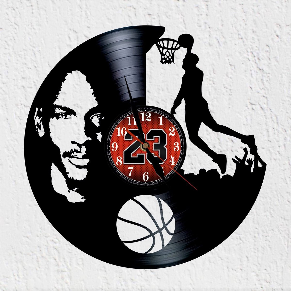 Wandklok van Vinyl - De Beste Basketballer Aller Tijden