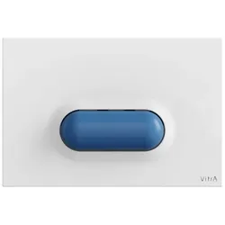 VitrA Sento Kids Betätigungsplatte 740-2001 244x8/30x165mm, ABS, Tasten blau, 1-Mengen-Spülung, weiß