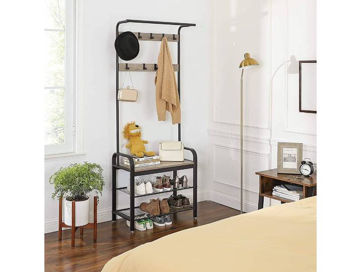 Ensemble d’entrée compact Westerly 72 x 183 x 34cm Noir/Noir/Marron