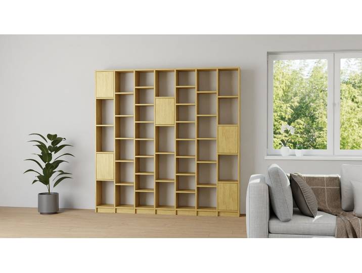Bibliothèque moderne sur-mesure Pickawood Chêne Naturel huilé