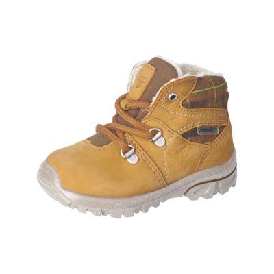 Schnürstiefelette PEPINO "Pepino Stiefelette Leder", Damen, Gr. 24, braun (gelb, braun), Leder, Schuhe Schnürstiefelette
