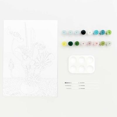 Malen nach Zahlen Set, Lotus, 26 x 37 cm,, Inhalt: