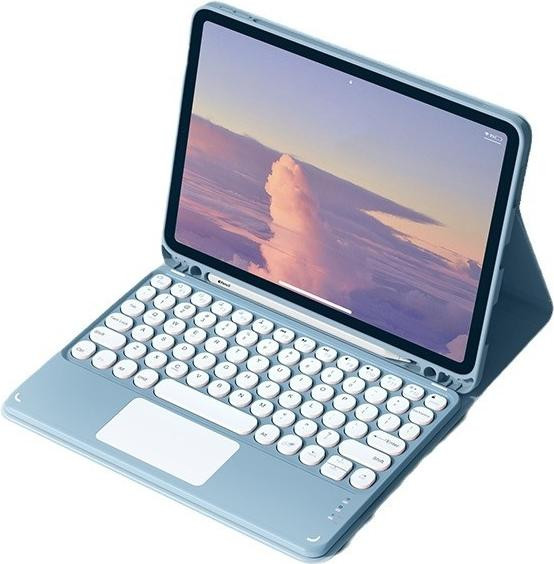 INF Bluetooth-toetsenbordhoes voor Samsung Galaxy Tab S6 Lite Blauw