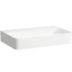 LAUFEN VAL Aufsatzwaschtisch, ohne Hahnloch, ohne Überlauf, US geschl. 650x420mm, H8162840001121, Farbe: Weiß