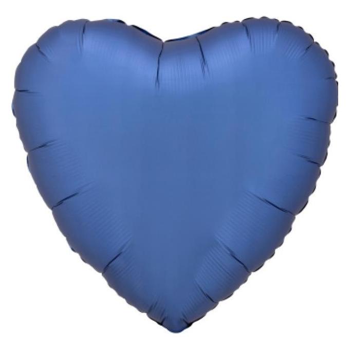 Amscan Folienballon Herz Azur Blau Seidenglanz (5x) (9914096)