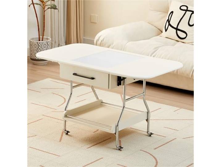 Zusammenklappbarer Couchtisch auf Rollen mit umwandelbarem Stauraum Beistelltisch for kleine Räume in Wohnungen couchtisch