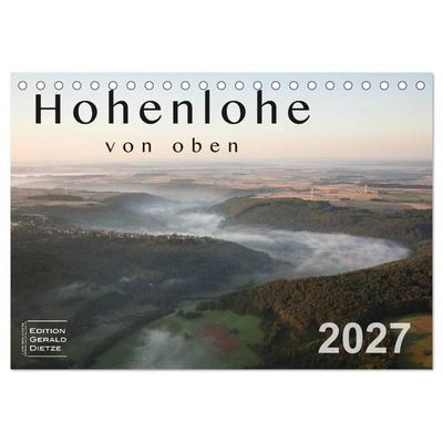 Hohenlohe von oben (Tischkalender 2027 DIN A5 quer), CALVENDO Monatskalender