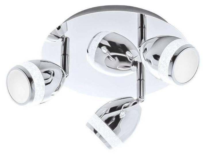 Plafonnier LED Lampe de salle de bain pivotant et orientable Ø22cm 12W Chrome IP44 Briloner