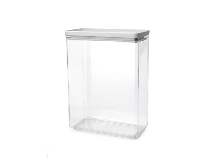 Récipient empilable Brabantia TASTY+ Récipient alimentaire hermétique avec joint en silicone pour cuisine au format XXL Pour aliments secs et humides\, sucre\, farine Capacité 35\,4 L Light Grey