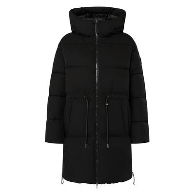 Steppmantel JOOP "Chris", Damen, Gr. XL, schwarz, Web, Obermaterial: 100% Polyester, unifarben, regular fit ca. Mitte Oberschenkel, Rundhals, eingesetzt gerader Abschluss, Mäntel Steppmantel, mit Kapuze