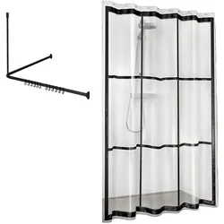 Sealskin, Duschvorhangstange, Einfach-Roll-Duschvorhangstangenset