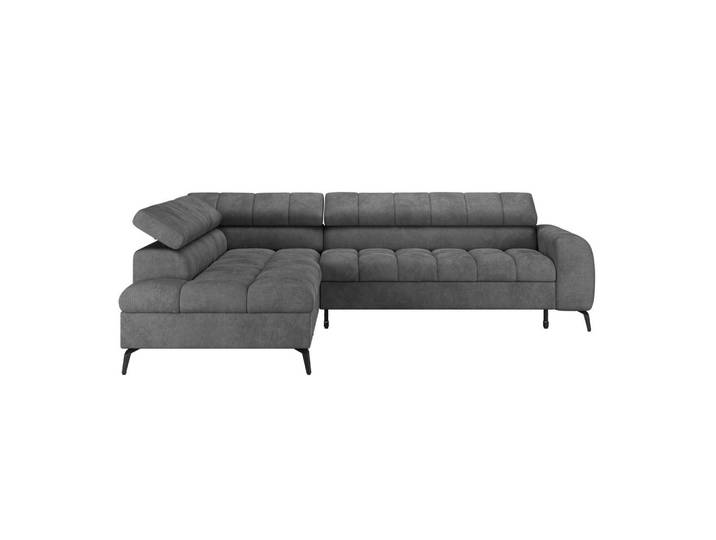 Livetastic Ecksofa, Anthrazit, Kunststoff, 5-Sitzer, L-Form, 261x203 cm, Stoffauswahl, Liegefunktion, Rücken echt, in den Filialen seitenverkehrt erhältlich, Armteil rechts, Wohnzimmer, Sofas & Couches, Wohnlandschaften, Ecksofas