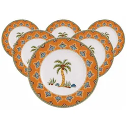Villeroy & Boch Multipack Samarkand Mandarin Brotteller - 6 Stück, Teller, Mehrfarbig