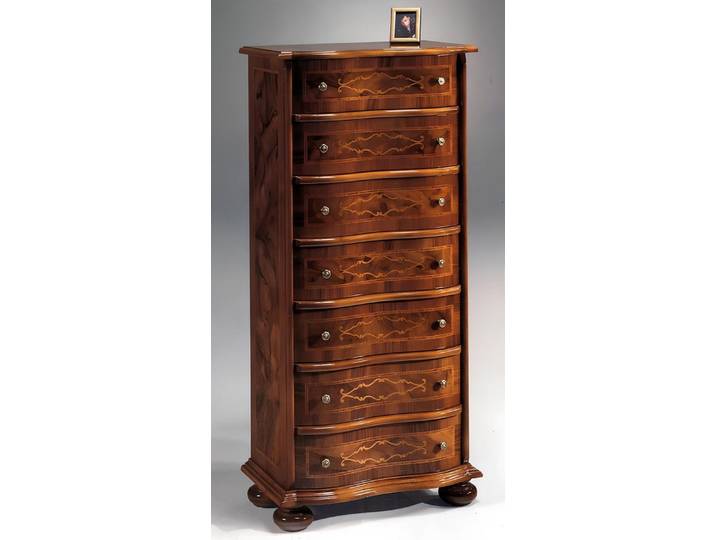 JVmoebel Hochkommode Elegante Hochkommode aus hochwertigem Holz in warmem Braun (1 St., Hochkommode), Made in Europa