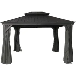 CHILLROI Garten Pavillon-/ Pergola Prato, ca. 300 x 420 x 290 cm - Anthrazit