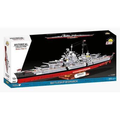 COBI Historical Collection 4860 - Battleship Bismarck, WWII, Bausatz 1:300, 3204 Klemmbausteine
