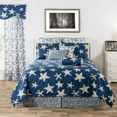 Victor Mill Palm Beach Starfish and coral Tropical comforter set
