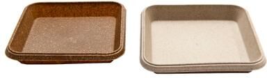 IH Casa Decor "11"" Siena Square Tray Shallow Eco-Friendly Asstd - Set of 4"
