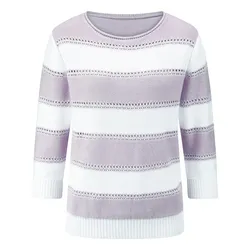 Pullover U-Boot-Ausschnitt Peter Hahn lila, 50