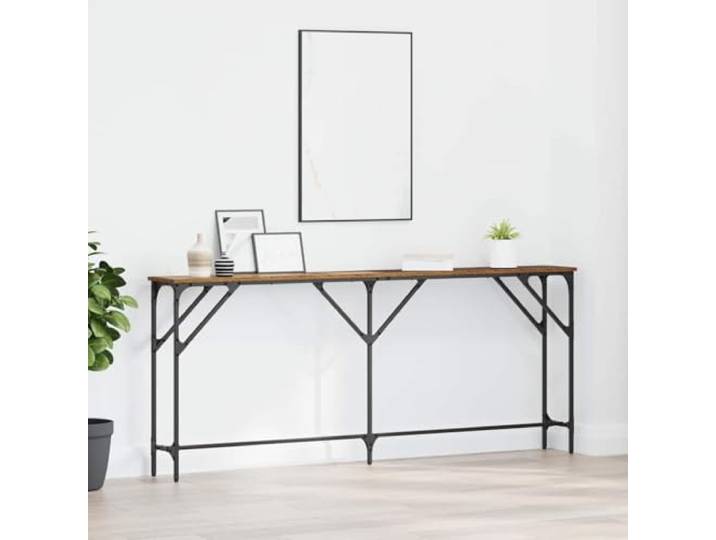 GPWERSDF Konsolentisch Schichtholz 180 x 23 x 75 cm Urbanes Design, Eisenrahmen, höhenverstellbare Füße, für Wohnzimmer Deko