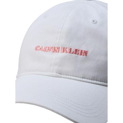 Baseball Cap CALVIN KLEIN "APPAREL GRAPHIC CAP 2", Damen, hellweiß, Web, Baumwolle, unifarben, Caps, Regular fit und größenverstellbar