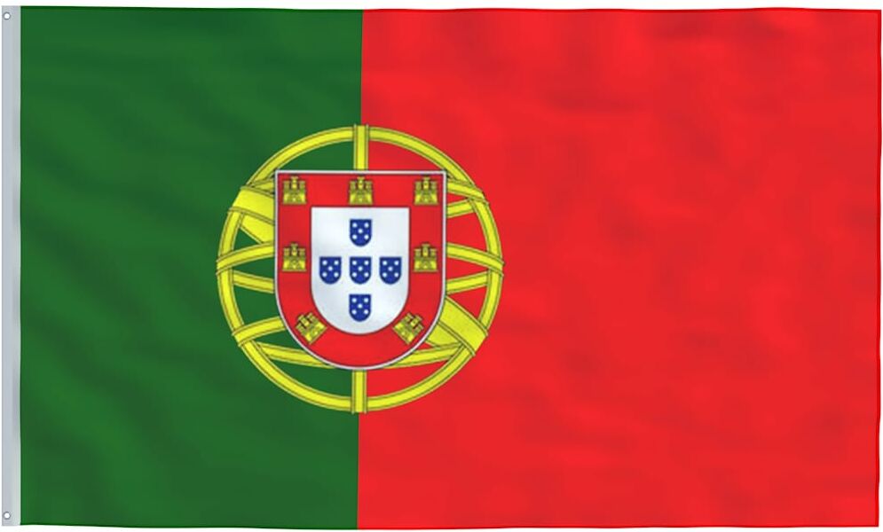 vidaXL Drapeau du Portugal et mât 6,08 m Aluminium