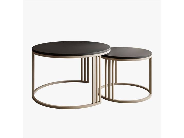 COUCHTISCH LORI 2in1 KASCHMIR MAT / Schwarz matt