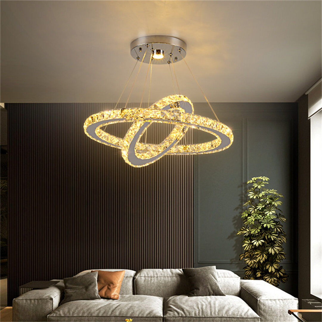 Canora Grey Silvana 2 - Light Integrated LED Chandelier Changeable 50cm W X 50cm D
