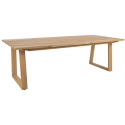 Gartenesstisch Laurion aus Teakholz, modern rechteckig, natur, geeignet für 8–10 Personen