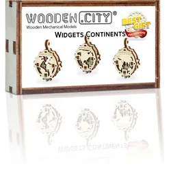 Holz-3D-Puzzle – Kontinente