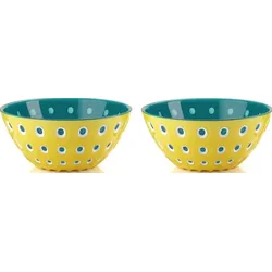 Le Murrine Snack-Schalen 12,5 cm gelb-blau 2 St.