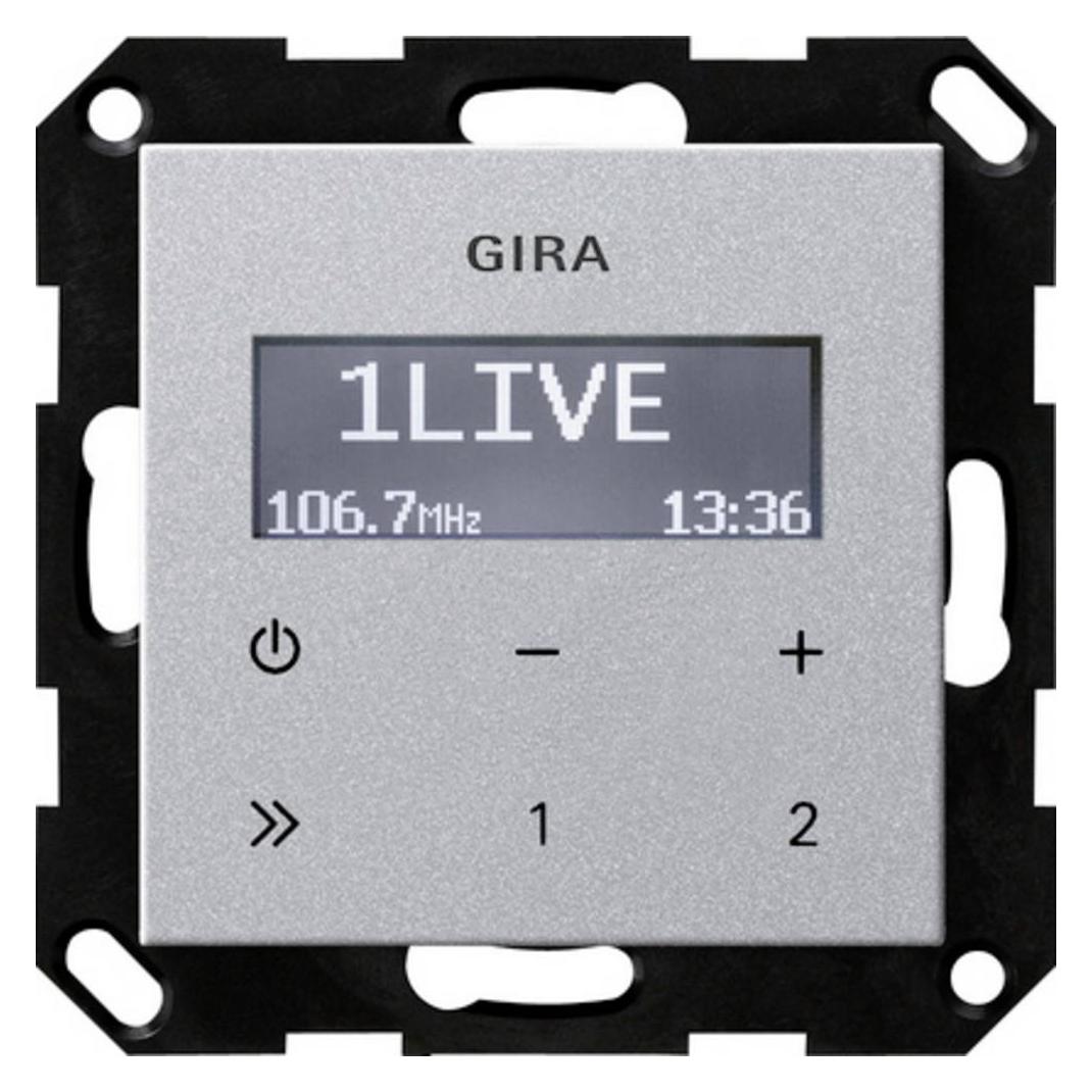 Gira UP-Radio RDS o.Lautsprecher System 55 F Alu (FM, Radio Frequency (RF)) (228426)