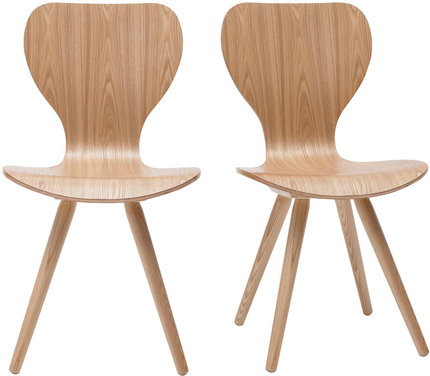Miliboo 2er-Set Stühle aus Esche NORDECO