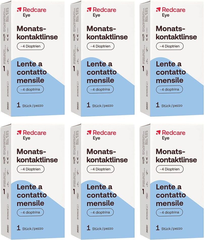 Redcare von Shop Apotheke Redcare Monatslinse -4 6er-Pack 6x1 St Kontaktlinsen