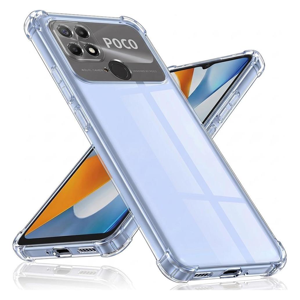Techsuit - Shockproof Clear Silicone - Xiaomi Poco C40 - Clear (Xiaomi Poco C40) (56365179)