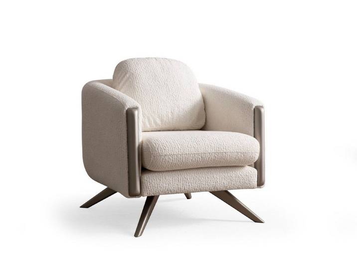 JVmoebel Sessel Beiger Loungesessel aus hochwertigem Stoff von JVMoebel (Sessel), Made in Europa