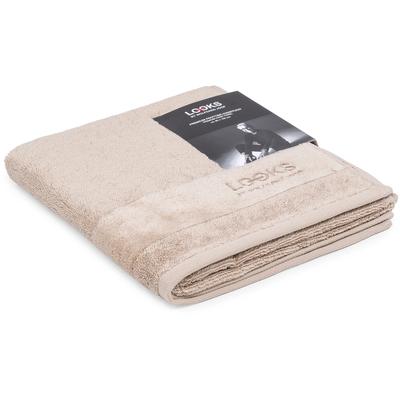 Handtuch "LOOKS", beige, B:50cm L:100cm, Frottier, Obermaterial: 100% Baumwolle, LOOKS BY WOLFGANG JOOP, Handtücher, mit Logobestickung