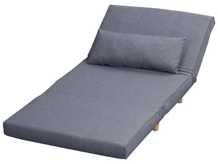 HOMCOM Einzelsofa Sofabett klapp verstellbar Rückenlehne nordisch skandinavisch