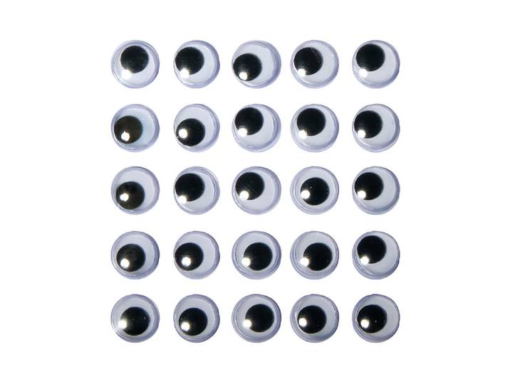 Rayher Wackelaugen Selbstklebend 10 mm 24 Stück