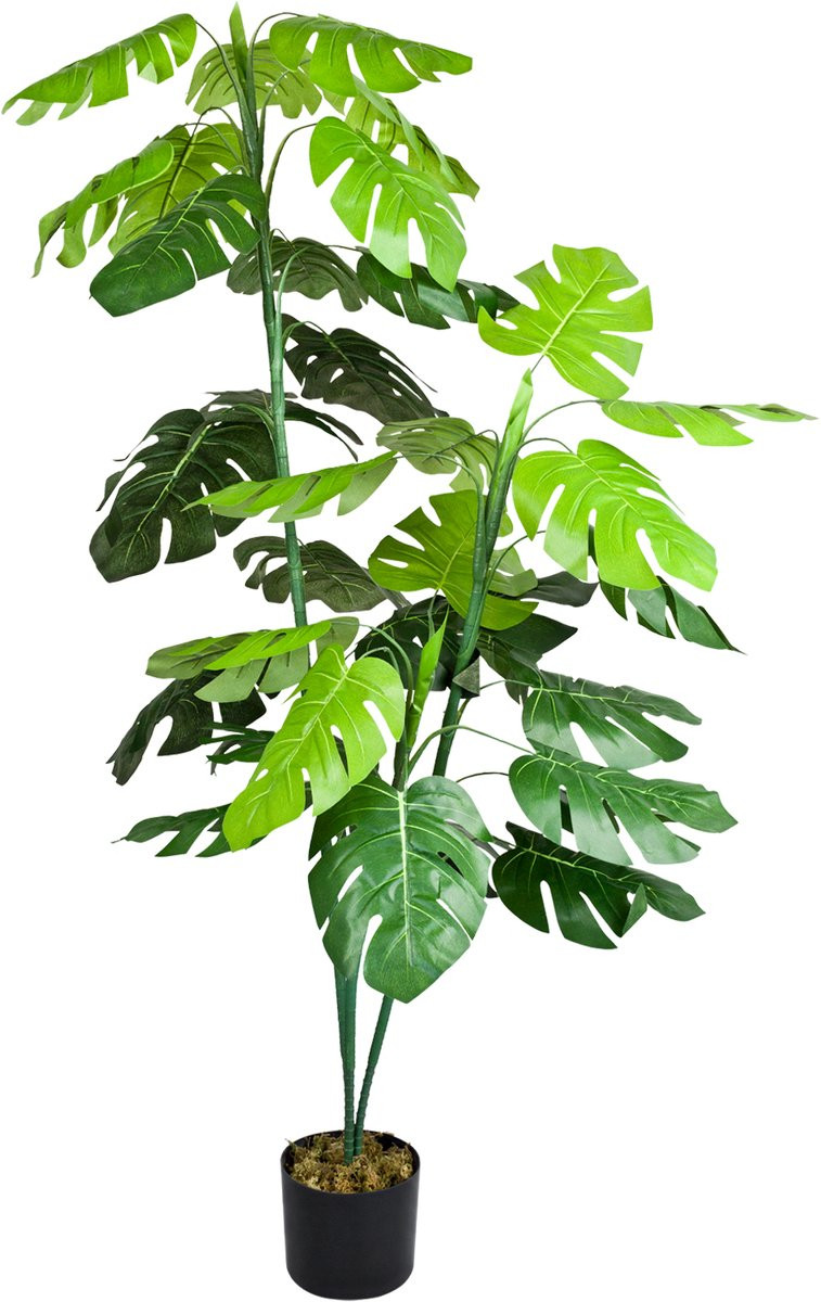 Decovego Kunstmatige Monstera Kunstplant, Groen, Hoogte: 140 cm