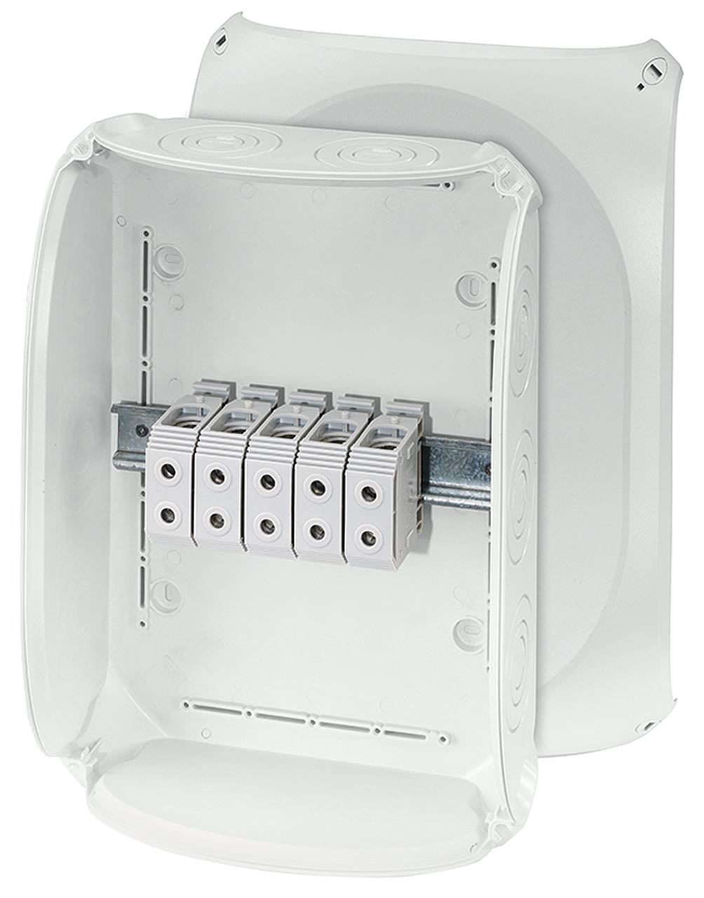Hensel DK 5055 G verdeeldoos voor kabels van 16-50 qmm, 3-fasen, 5-polig
