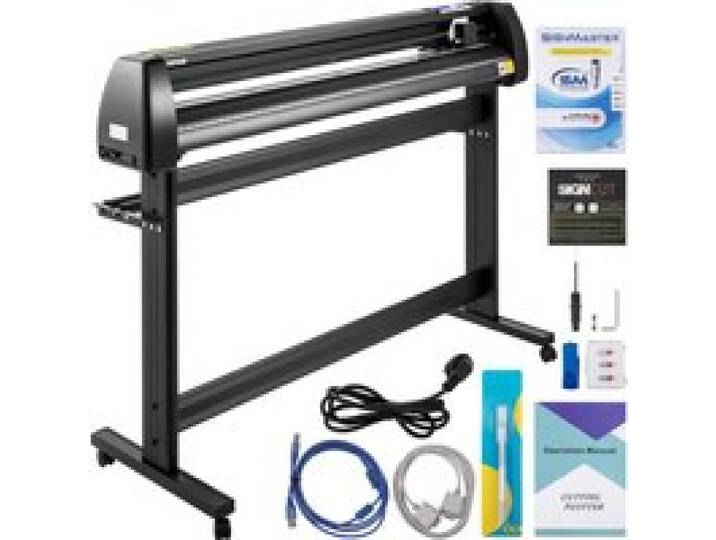 VEVOR Plotter de Découpe Vinyle 1350 mm Machine Traceur de Coupe, Machine de Découpe Vinyle avec Logiciel Signcut & Signmaster, 800 mm/s Coupeur Vinyle Efficace Précis Flexible pour Tracer Découper