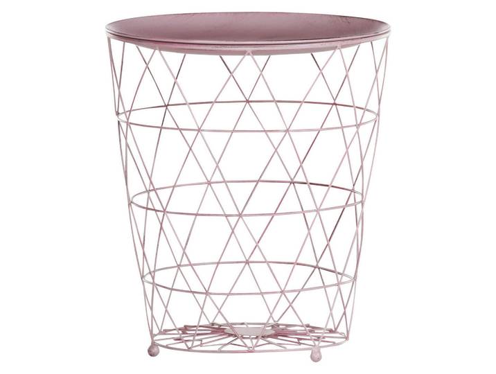 Carryhome Beistelltisch, Rosa, Metall, rund, 36x42x36 cm, Wohnzimmer, Wohnzimmertische, Beistelltische, Beistelltische Metall