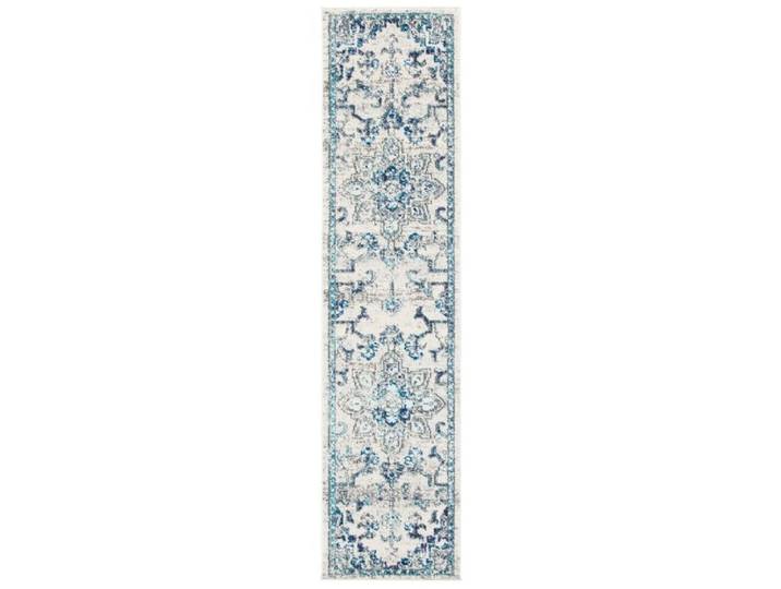 Tapis Vintage patiné en polypropylène Blanc/Gris 66 x 183 cm