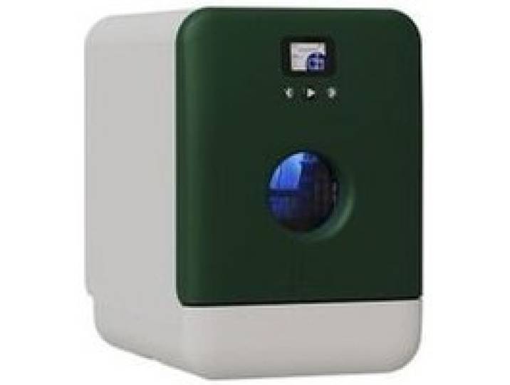 Mini lave-vaisselle Daan Tech Compact 34 cm Blanc et Vert de chrome