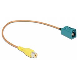 Delock Koaxial Kamera Anschlusskabel [1x Fakra-Buchse - 1x Cinch-Buchse] 32 cm Wasserblau 90008