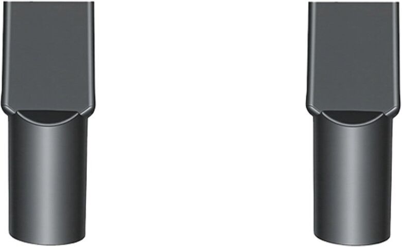 INF Staubsauger-Adapter kompatibel mit Midea MD861/U1PJ - 2er-Pack ABS-Steckverbinder, Schwarz, Passgenau