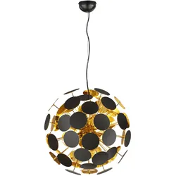 Hänge Decken Leuchte Esszimmer Strahler Pendel Lampe schwarz gold Trio Leuchten 309900632