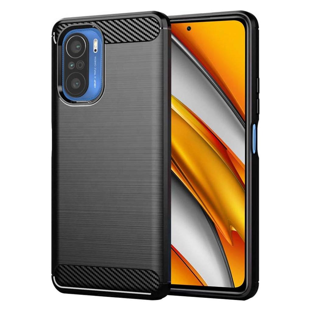 Techsuit - Carbon Silicone - Xiaomi Mi 11i / Poco F3 - Black (Xiaomi Mi 11i, Xiaomi Poco F3) (56337427)